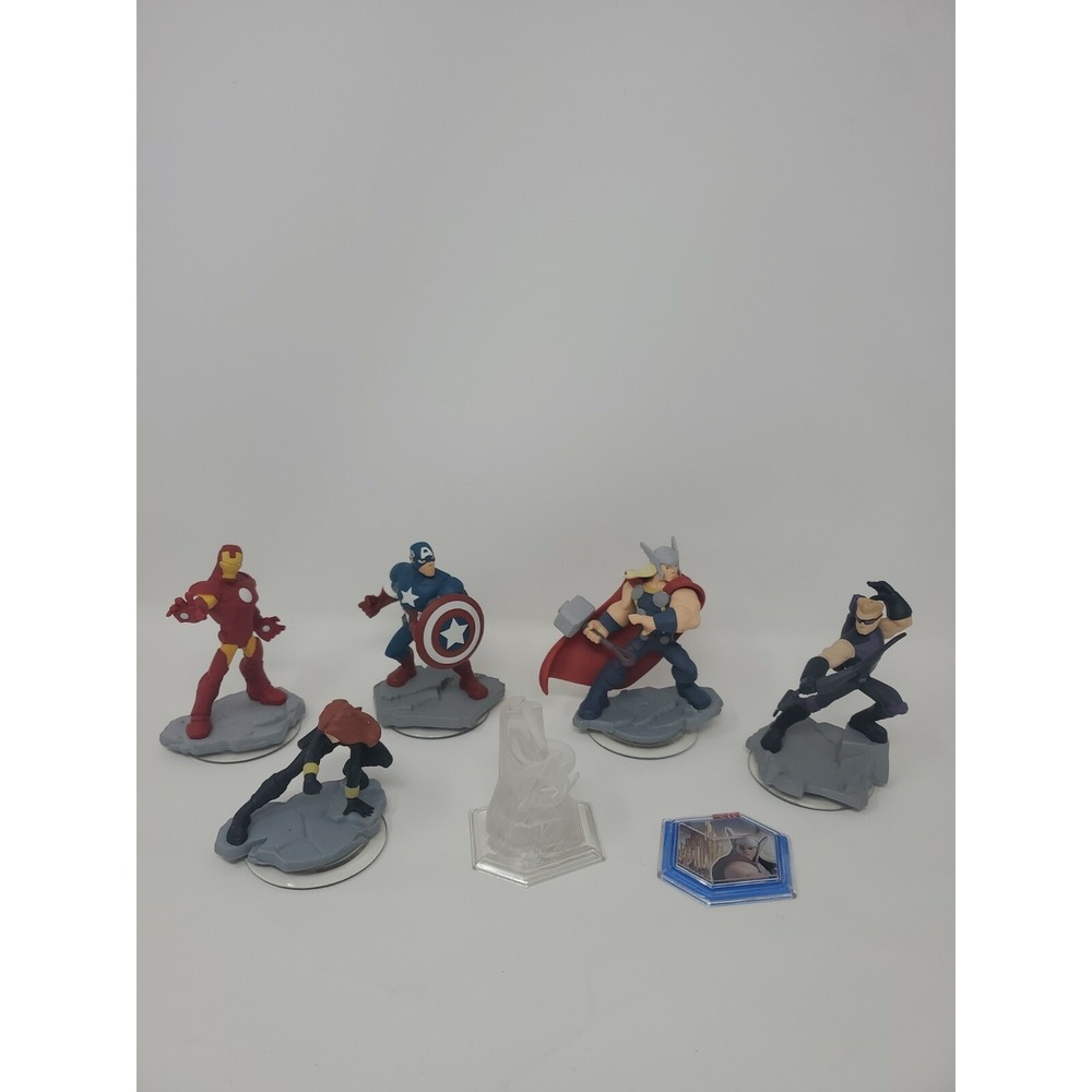 Disney Infinity 2.0 Marvel Avengers Lot of 5 & Play Thor Widow Iron Man Hulk
